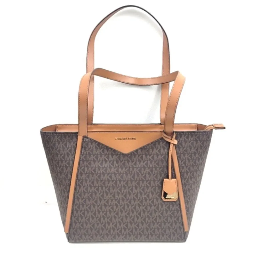 MICHAEL KORS Whitney zip top shoulder tote bag
